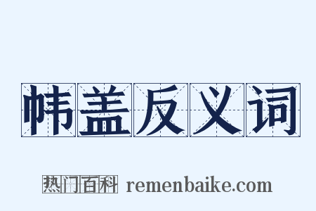 帏盖反义词是什么意思的图片